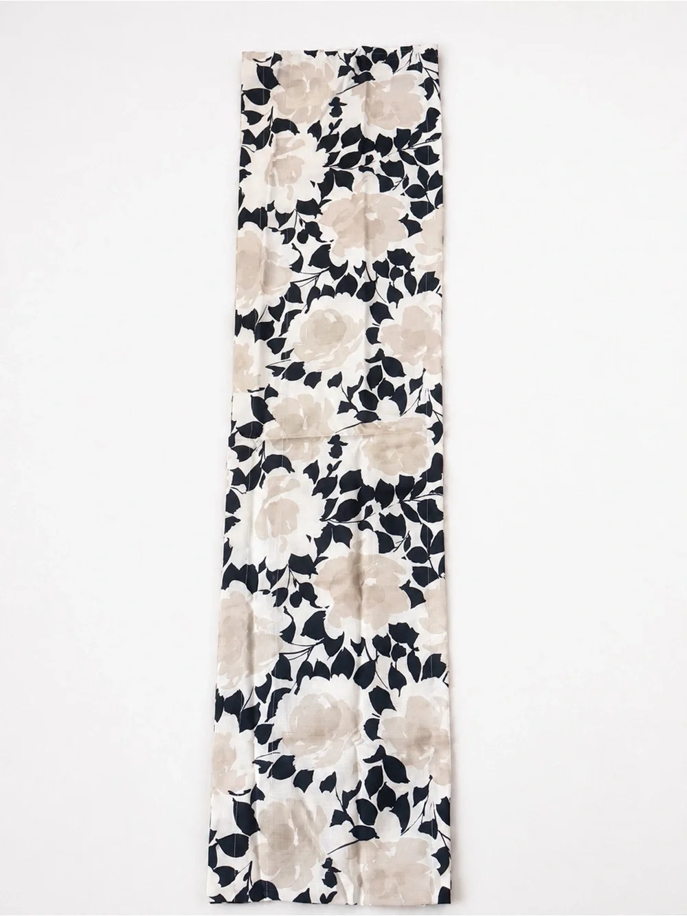 Floral Black and Cream Window Valance - Home Accents